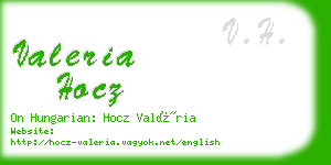 valeria hocz business card